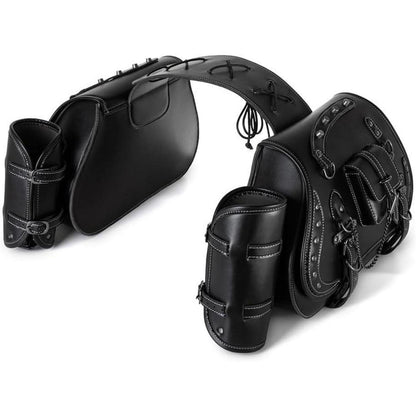 Motorrad Satteltasche 30L Wasserdicht mit Cup Holder in Lederoptik