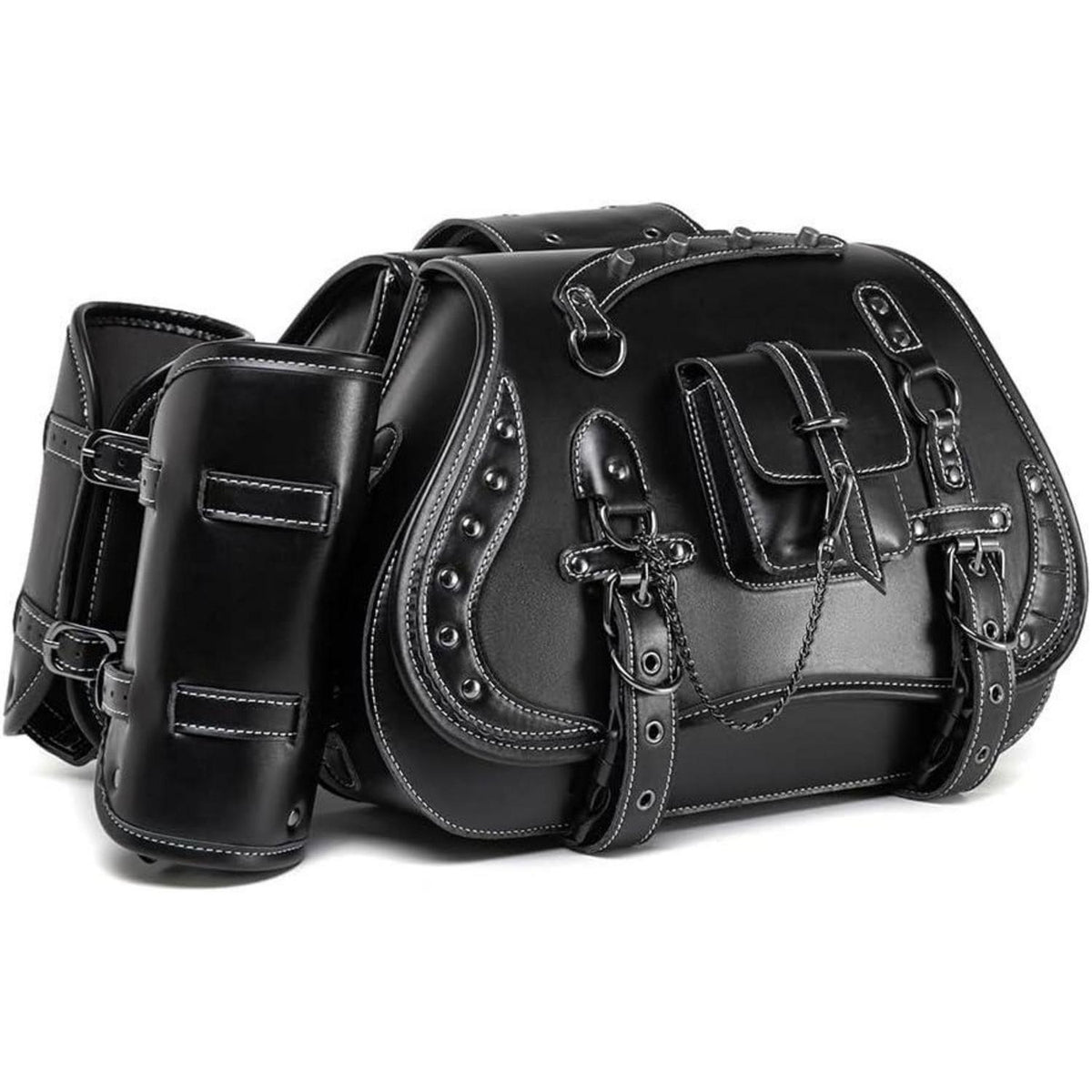 Motorrad Satteltasche 30L Wasserdicht mit Cup Holder in Lederoptik