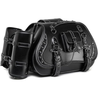 Motorrad Satteltasche 30L Wasserdicht mit Cup Holder in Lederoptik