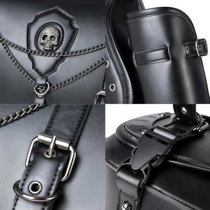 Motorrad Satteltasche 30L Wasserdicht mit Cup Holder in Lederoptik