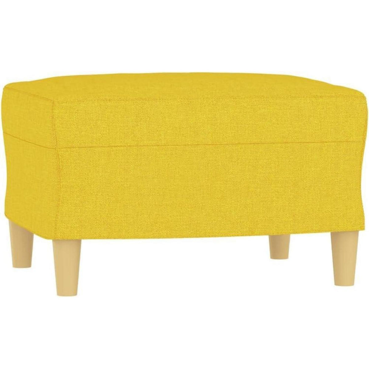 3-Sitzer Sofa mit Hocker, Hellgelb – Schlaffunktion & Modernes Design