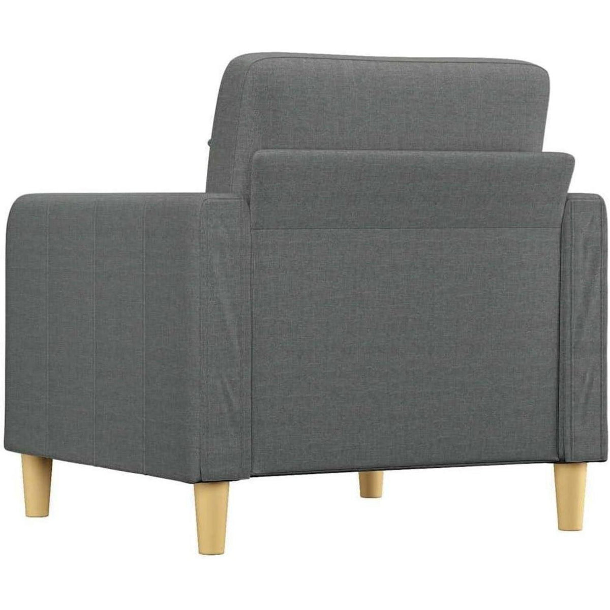 Sofasessel Polstersofa Dunkelgrau – Bequemes Loungesofa mit Kissen
