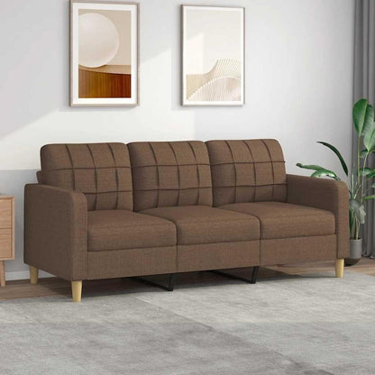 3-Sitzer Bodensofa mit Bettfunktion & Pillow-Support, Braun