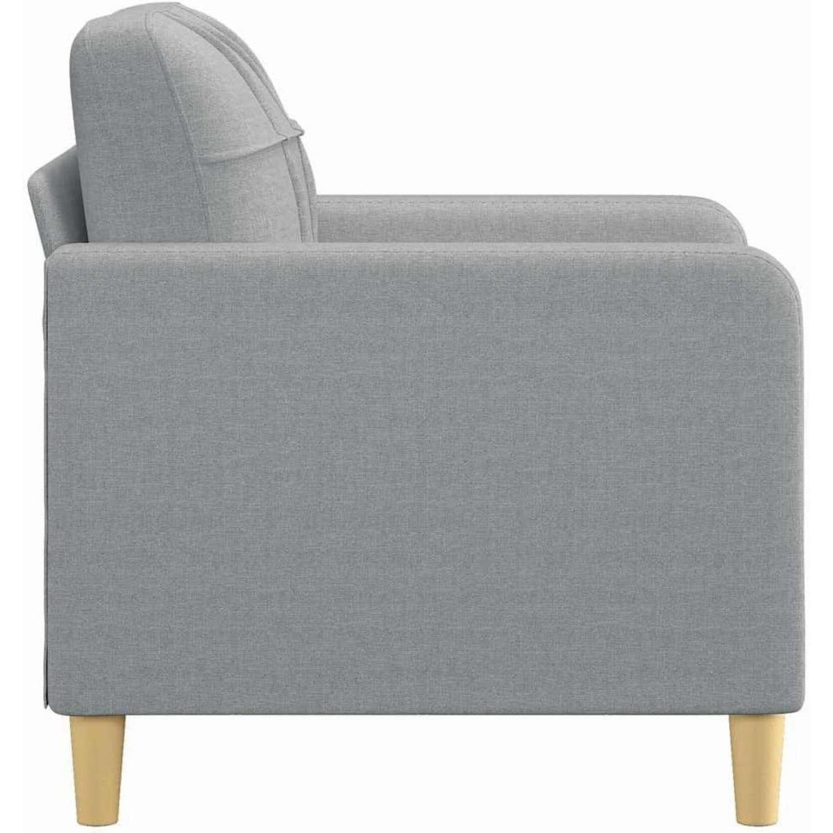 Bodensofa mit Pillow-Rückenlehne – Hellgrau