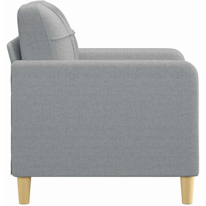 Bodensofa mit Pillow-Rückenlehne – Hellgrau