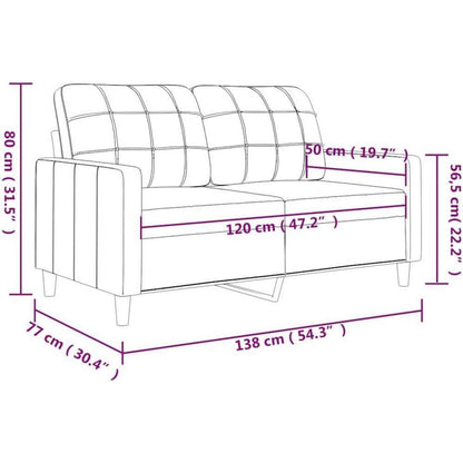 2-Sitzer Sofa Hellgelb – Bequemes Polstersofa mit Kissen