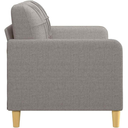 2-Sitzer Sofa Taupe – Bequemes Polstersofa mit Kissen