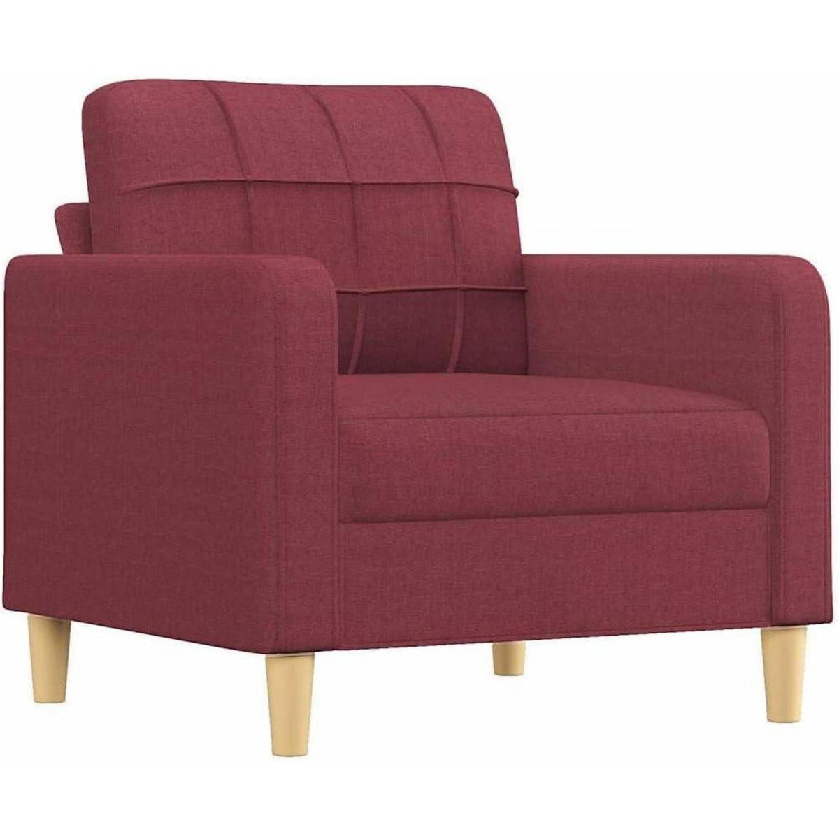 Bodensofa mit Pillow-Support – Weinrot 60x60 cm