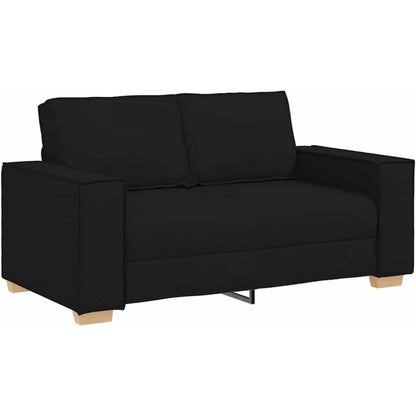 Schwarz Sofa Set: 3-Sitzer, 2-Sitzer & Sessel | Stoff & Komfort