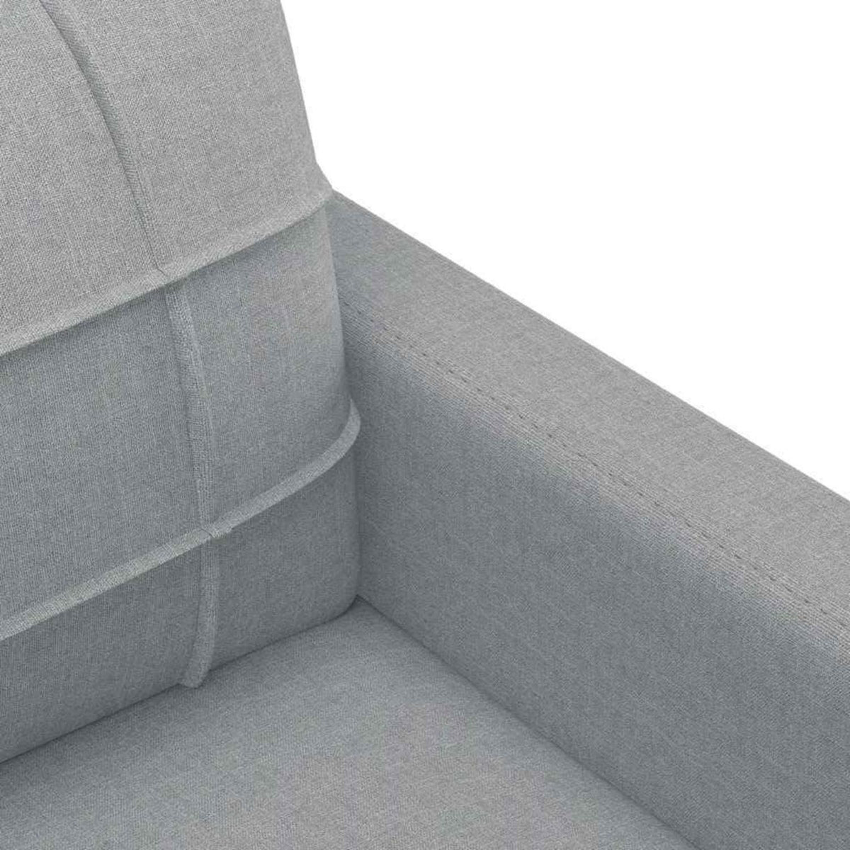 2-Sitzer Sofa Bodensofa mit Bettfunktion, Hellgrau 120cm