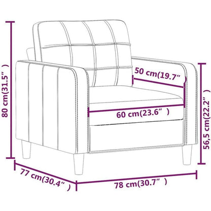 Schwarz Sofasessel mit Kissen & Armlehnen – Bequemes Loungesofa