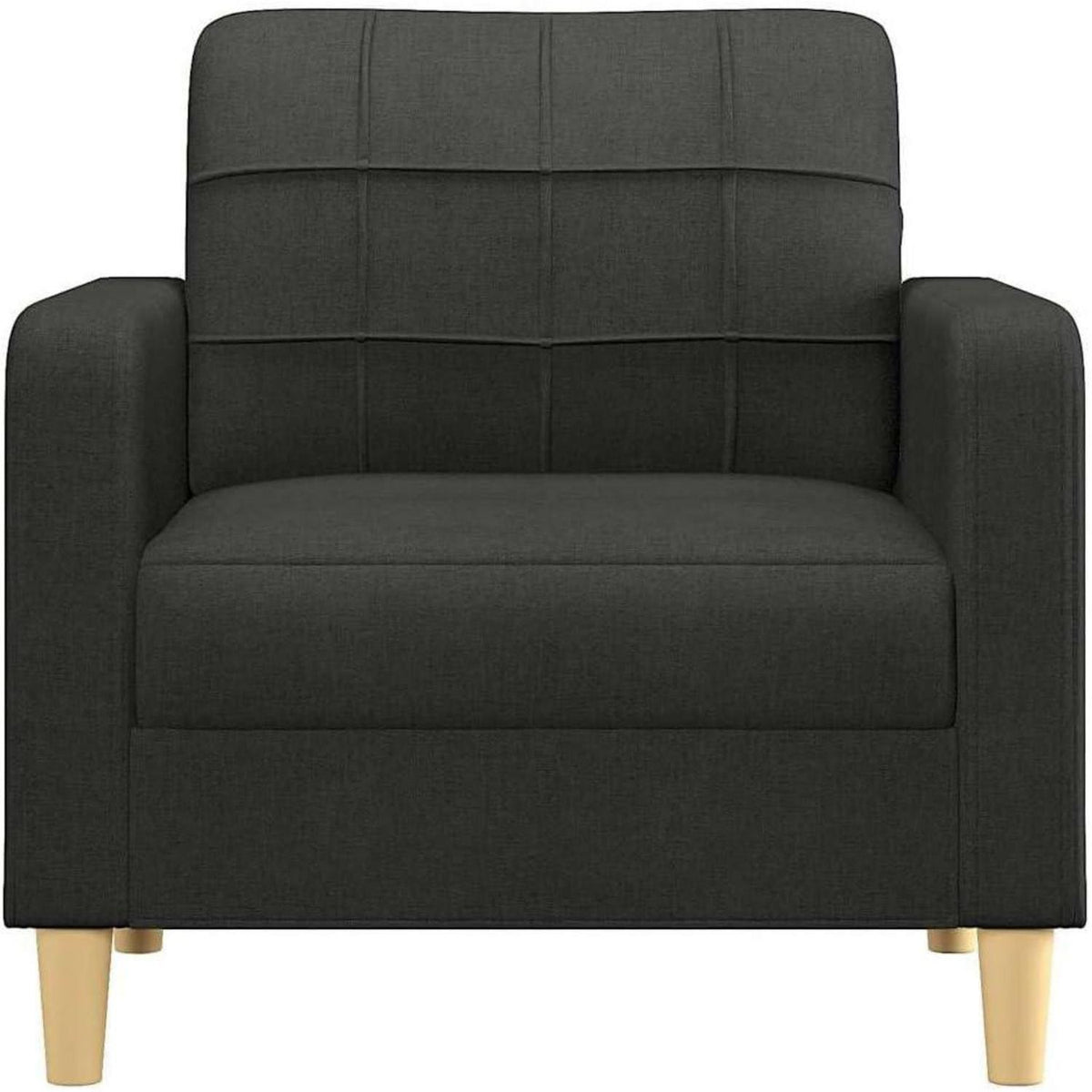 Schwarz Sofasessel mit Kissen & Armlehnen – Bequemes Loungesofa