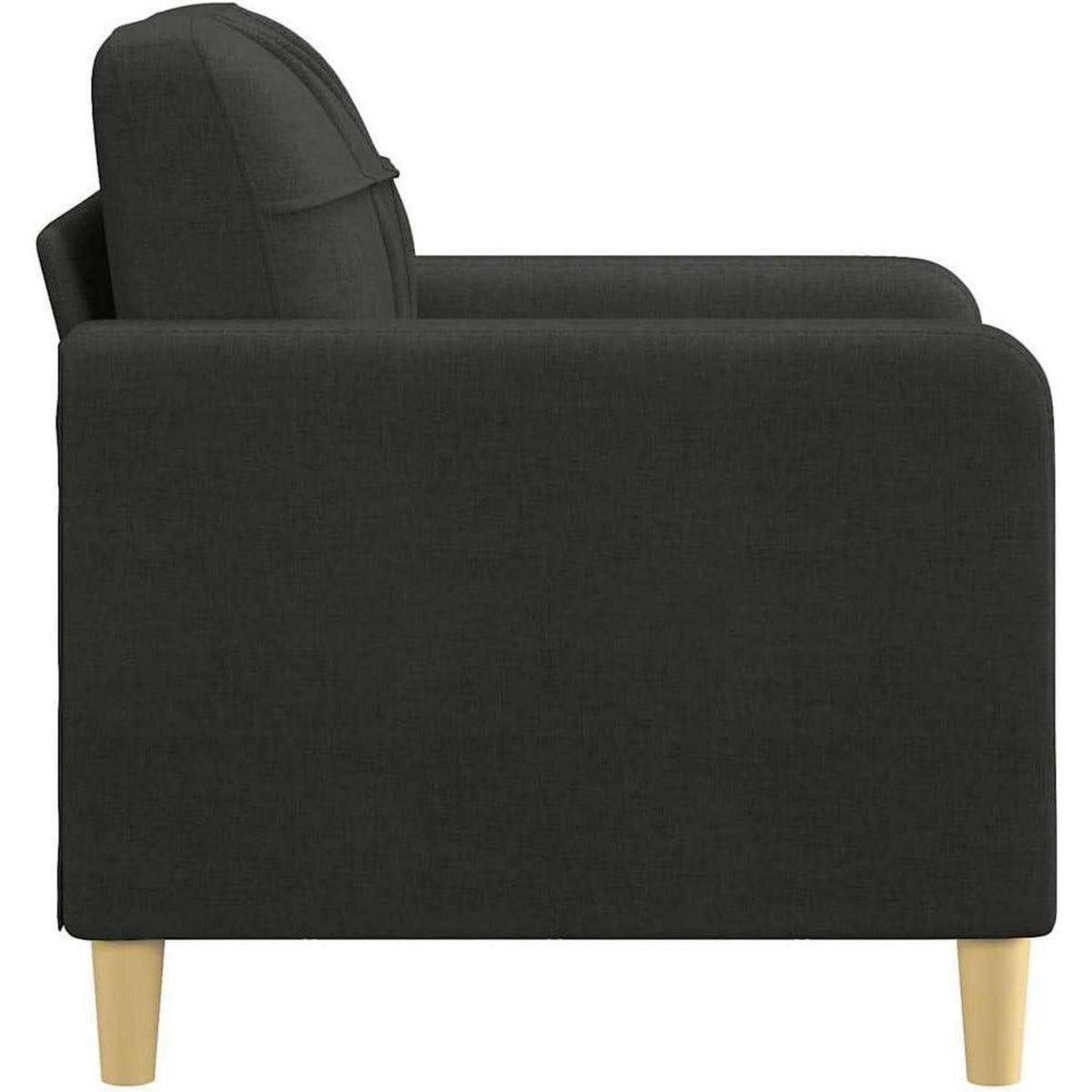 Schwarz Sofasessel mit Kissen & Armlehnen – Bequemes Loungesofa