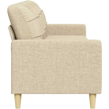 3-Sitzer Sofa Creme – Modernes Polster Sofa mit Kissen
