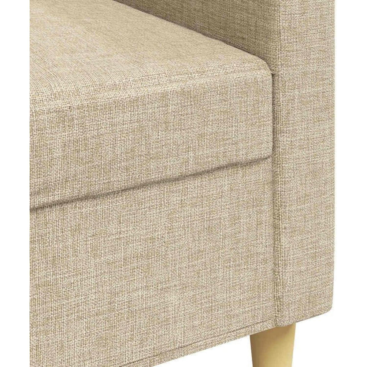 3-Sitzer Sofa Creme – Modernes Polster Sofa mit Kissen