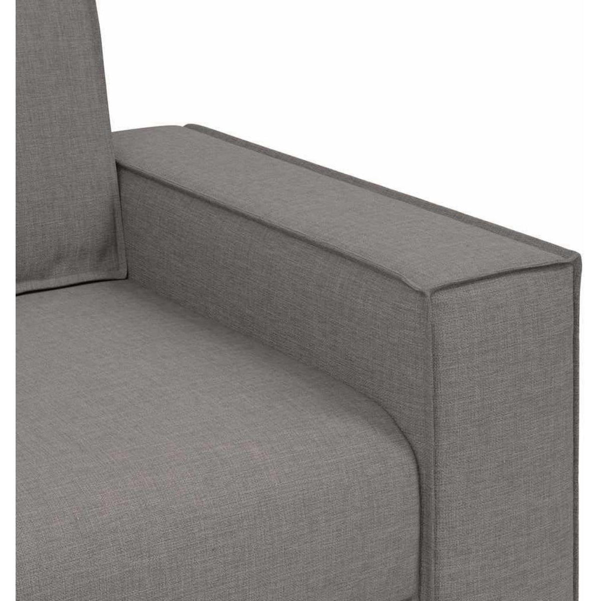 Taupe Stoff Sofa Set: 3-Sitzer, 2-Sitzer & Sessel