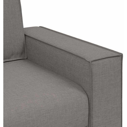 Taupe Stoff Sofa Set: 3-Sitzer, 2-Sitzer & Sessel