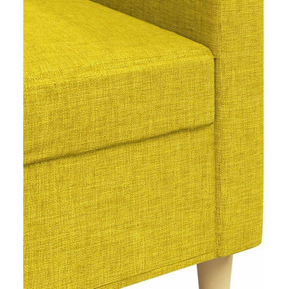 3-Sitzer Sofa Hellgelb – Modernes Polstersofa mit Kissen