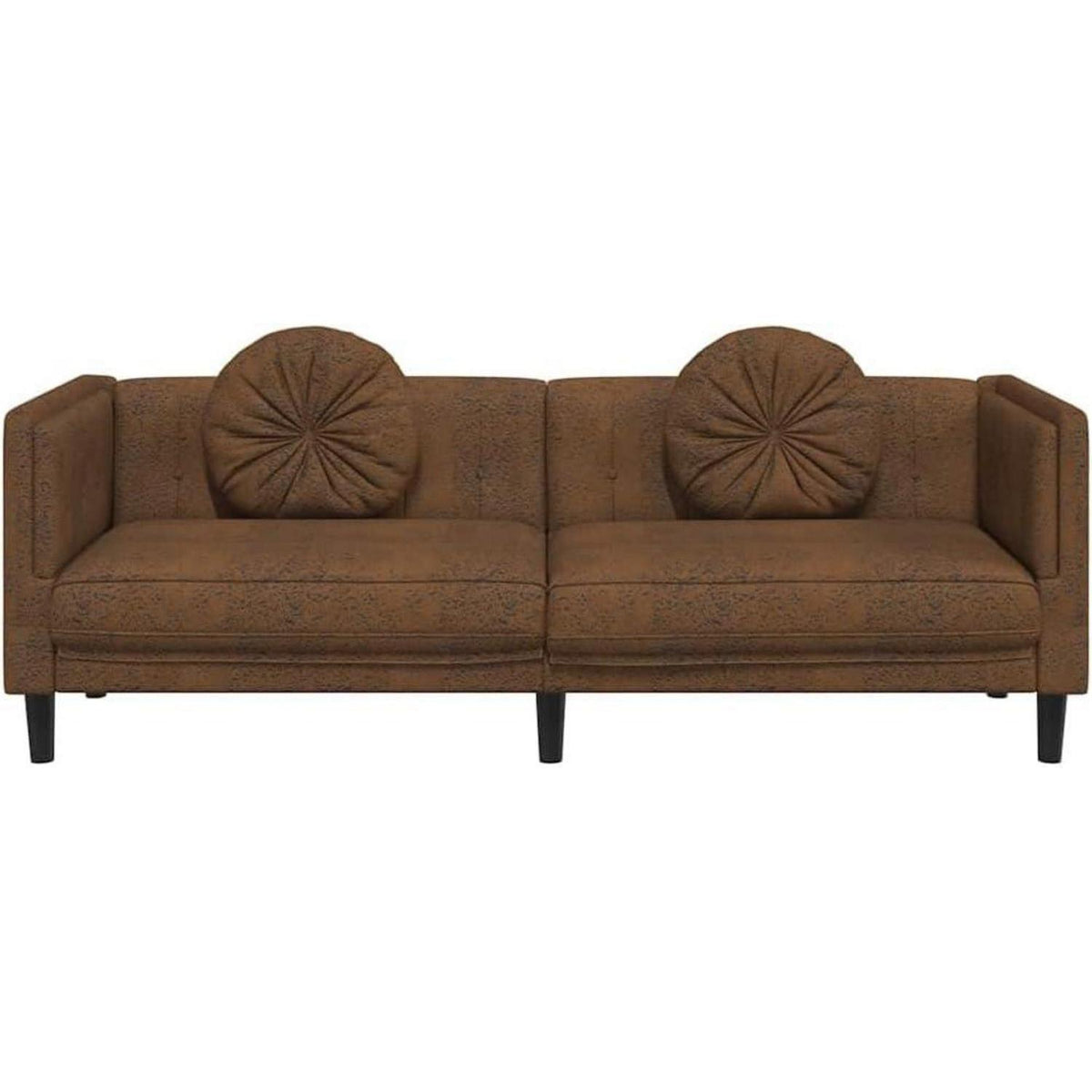 3-Sitzer Couch Modernes Polstersofa mit Samtoptik Braun