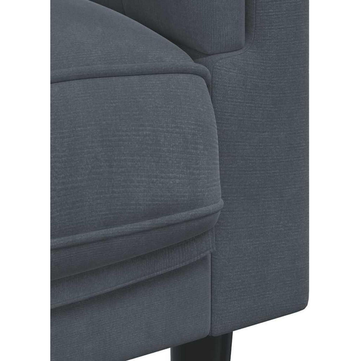 Modernes Samt Sofa 2-Sitzer Dunkelgrau – Bequemes Wohnzimmer Sofa