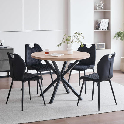 Esszimmerstühle 6er-Set | Modern, Bequem & Robust Schwarz