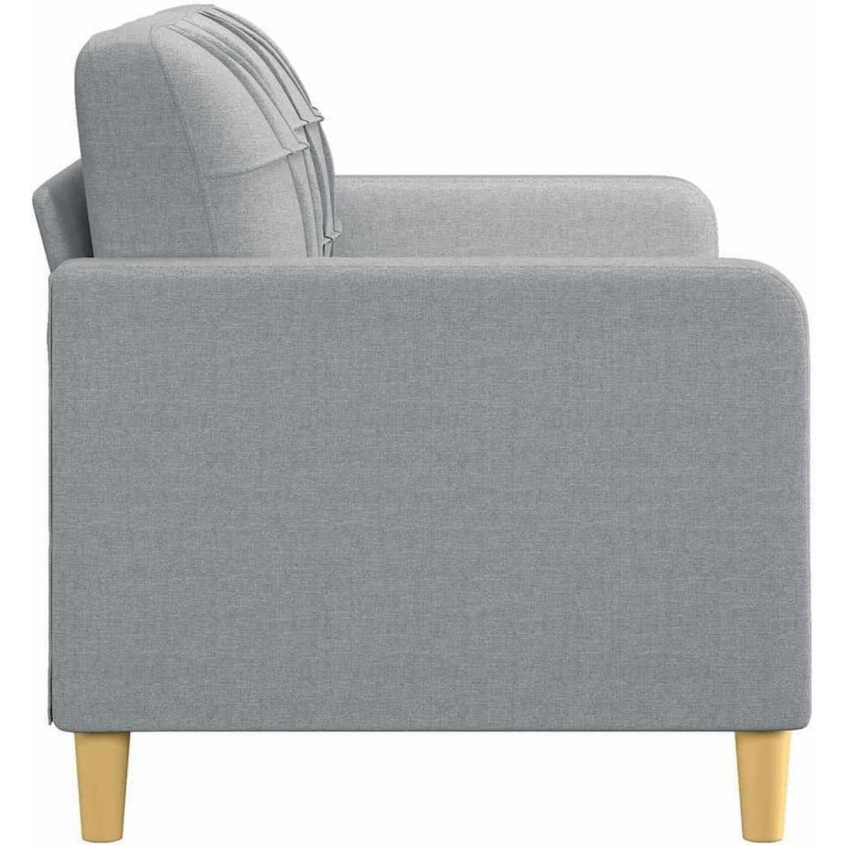 2-Sitzer Sofa Hellgrau – Bequemes Polstersofa mit Kissen