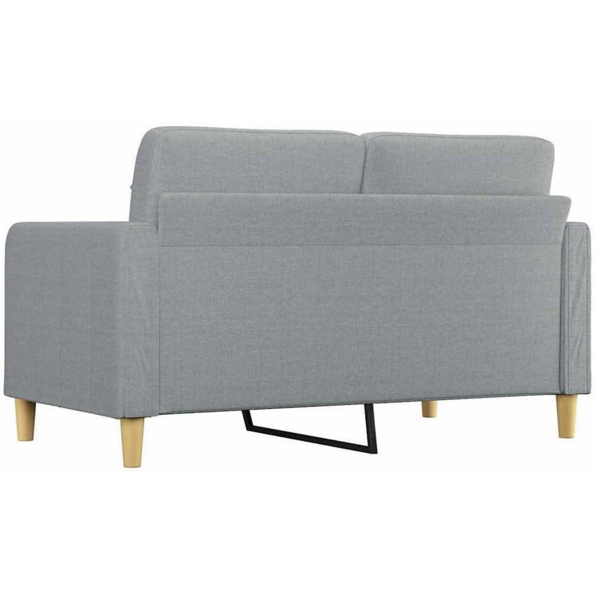 2-Sitzer Sofa Hellgrau – Bequemes Polstersofa mit Kissen