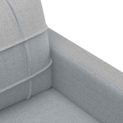 2-Sitzer Sofa Hellgrau – Bequemes Polstersofa mit Kissen