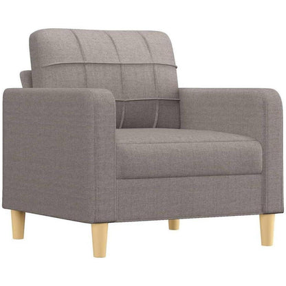Polstersessel Sofa mit Kissen und Armlehnen, Taupe