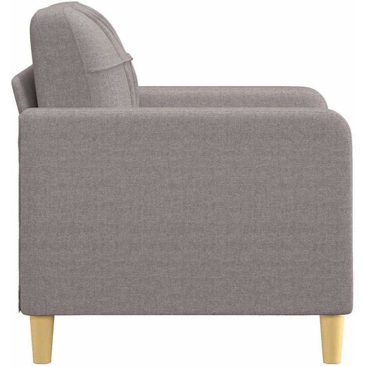 Polstersessel Sofa mit Kissen und Armlehnen, Taupe