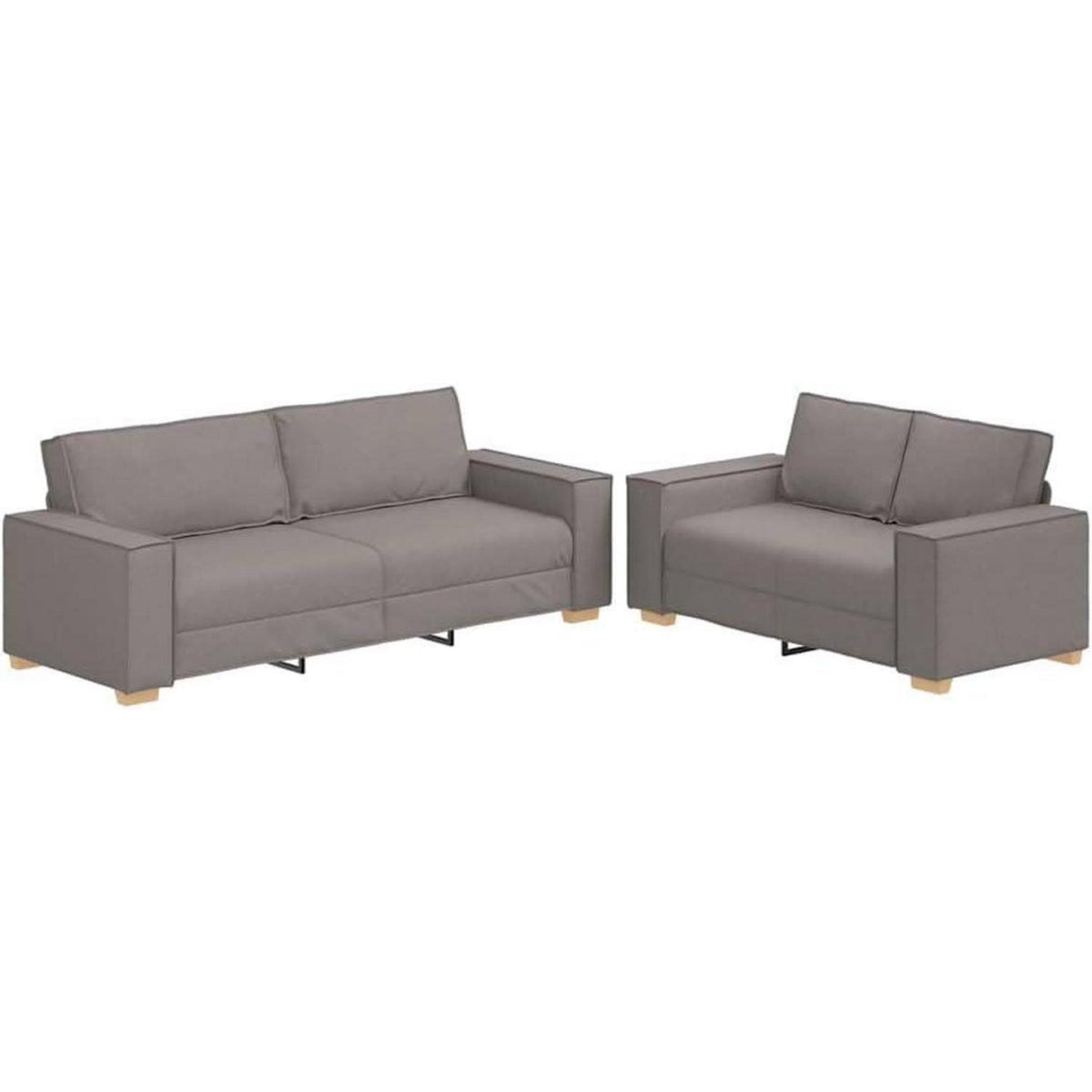 Taupe Stoffsofa 2-Sitzer & 3-Sitzer Set – Komfortabel & Vielseitig