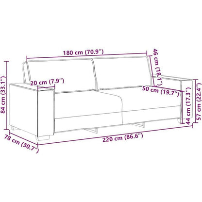 Taupe Stoffsofa 2-Sitzer & 3-Sitzer Set – Komfortabel & Vielseitig