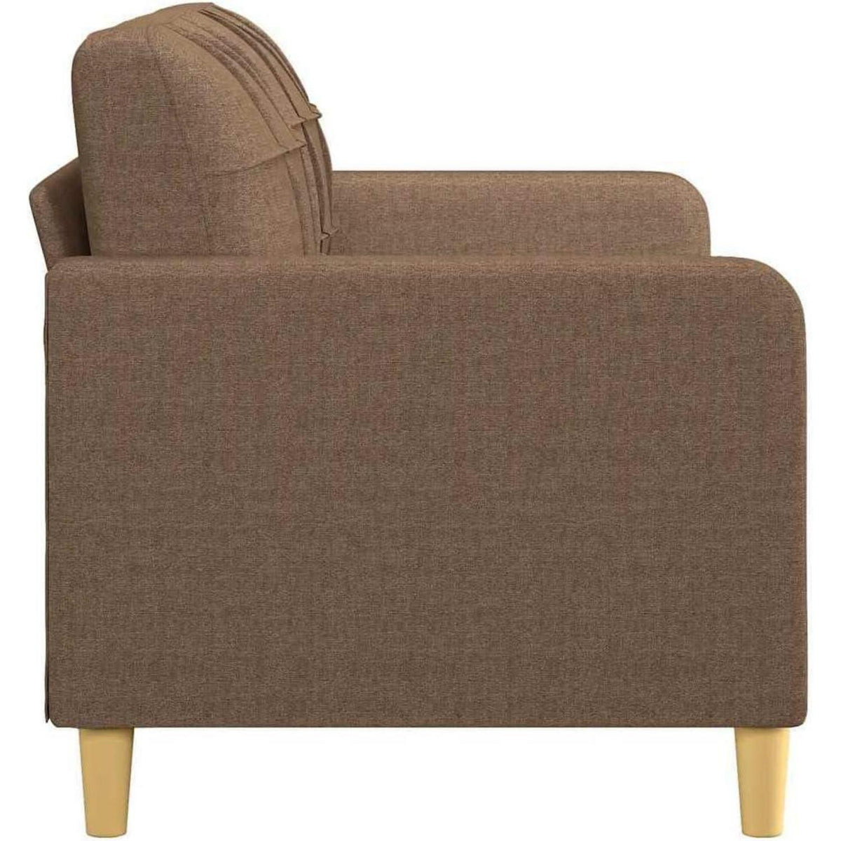 2-Sitzer Sofa Braun 140 cm – Bequemes Polstersofa mit Kissen