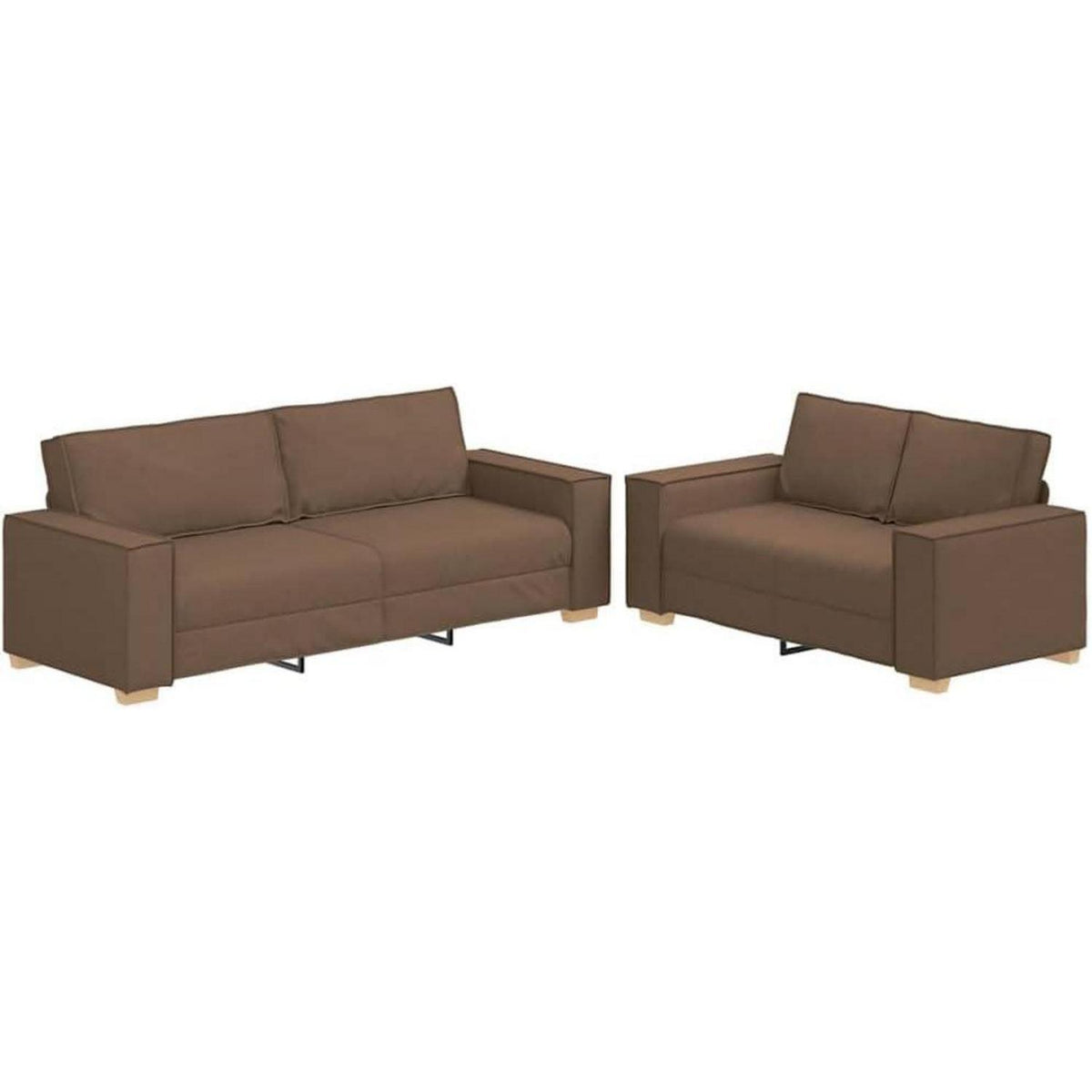 Braunes Stoffsofa 2-Sitzer & 3-Sitzer – Komfort & Stil