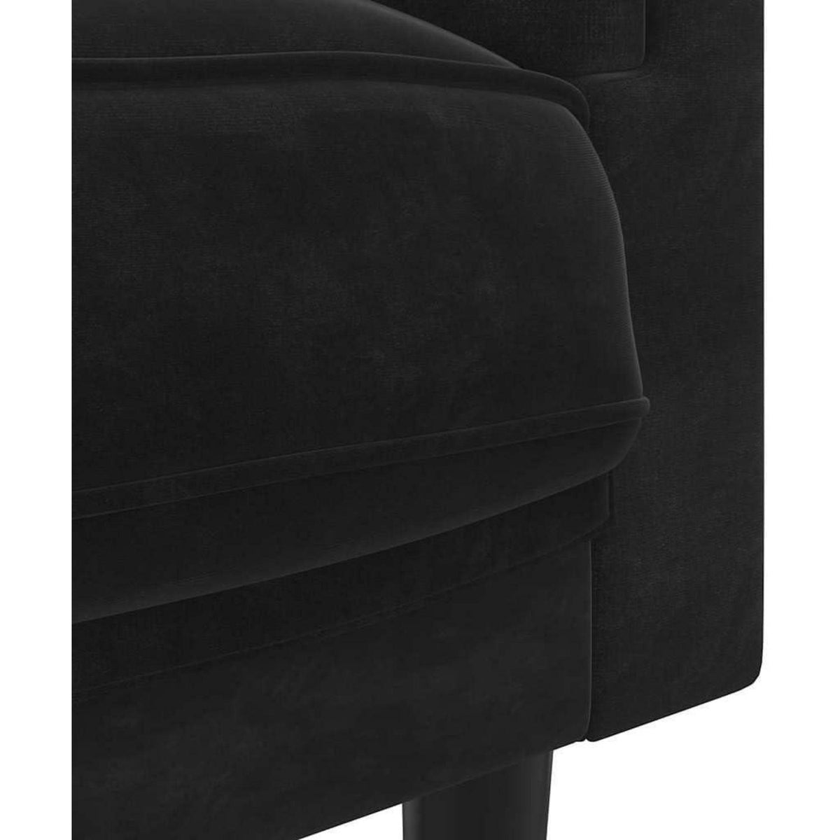 Samt Sofa Schwarz – Modernes Wohnzimmer Sofa mit Kissen