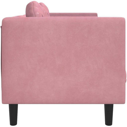 3-Sitzer Samtsofa Rosa – Bequeme Couch für Wohnzimmer