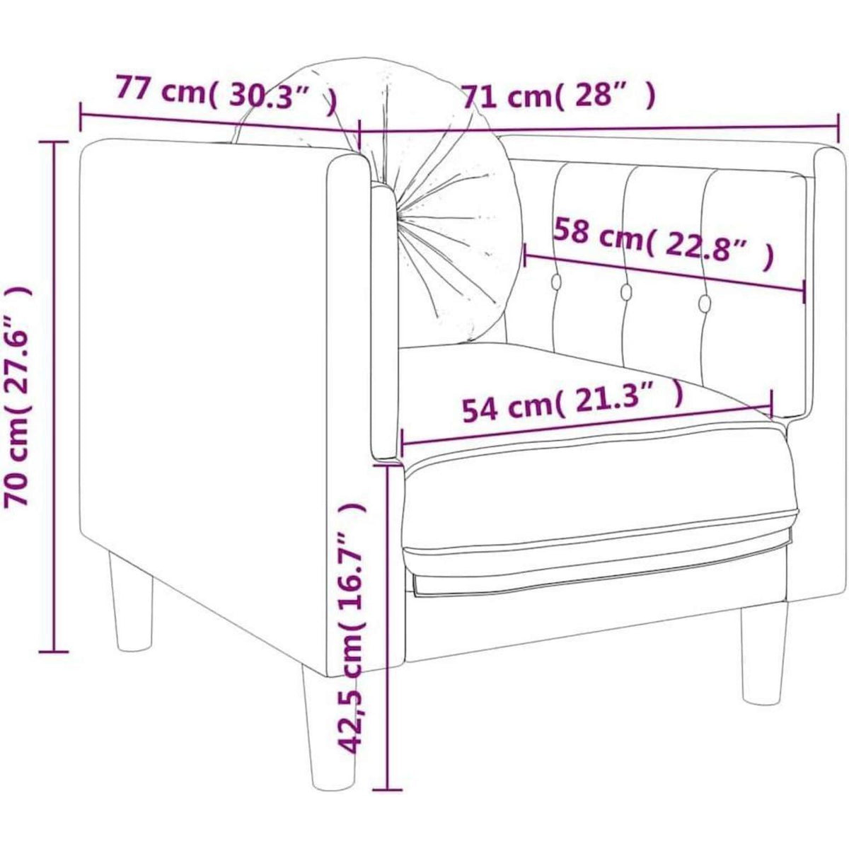 Modernes Samt Sofa 2-Sitzer Weinrot – Bequemes Wohnzimmer Sofa