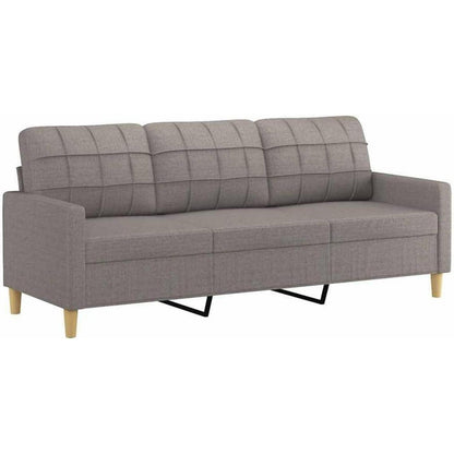 3-Sitzer Bodensofa mit Bettfunktion & Pillow Back – Taupe 180cm