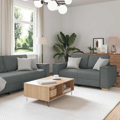 Graues Stoffsofa 2-Sitzer & 3-Sitzer Set – Komfortabel & Robust