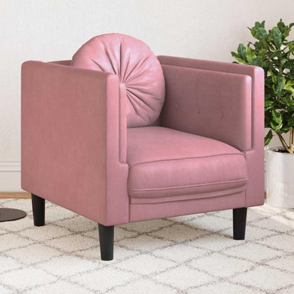 Modernes Samt Sofa 2-Sitzer Rosa – Bequemes Wohnzimmer Sofa