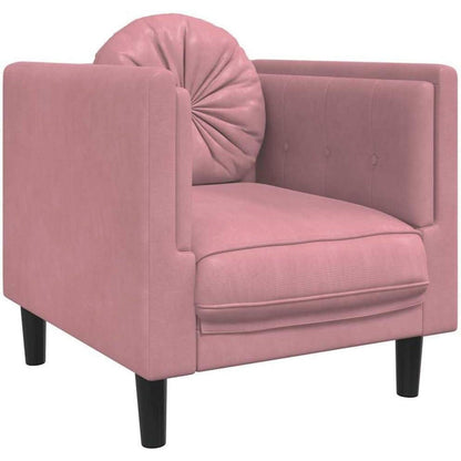 Modernes Samt Sofa 2-Sitzer Rosa – Bequemes Wohnzimmer Sofa