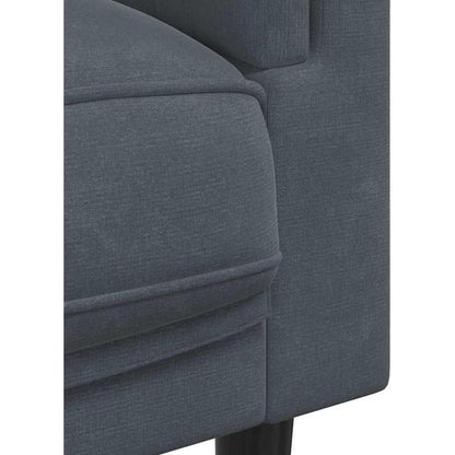 3-Sitzer Sofa Dunkelgrau Samt – Bequeme Couch für Wohnzimmer
