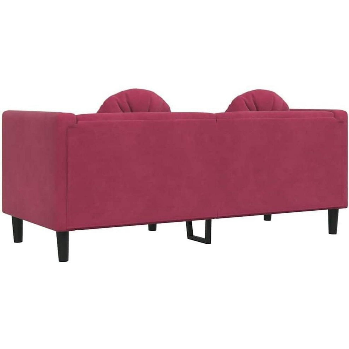 2-Sitzer Samtsofa Weinrot – Modernes Polstersofa für Wohnzimmer