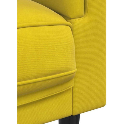 Samt Sofa Gelb – Modernes Wohnzimmer Sofa mit Kissen