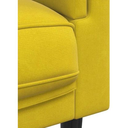 Modernes 3-Sitzer Sofa mit Samtbezug in Gelb