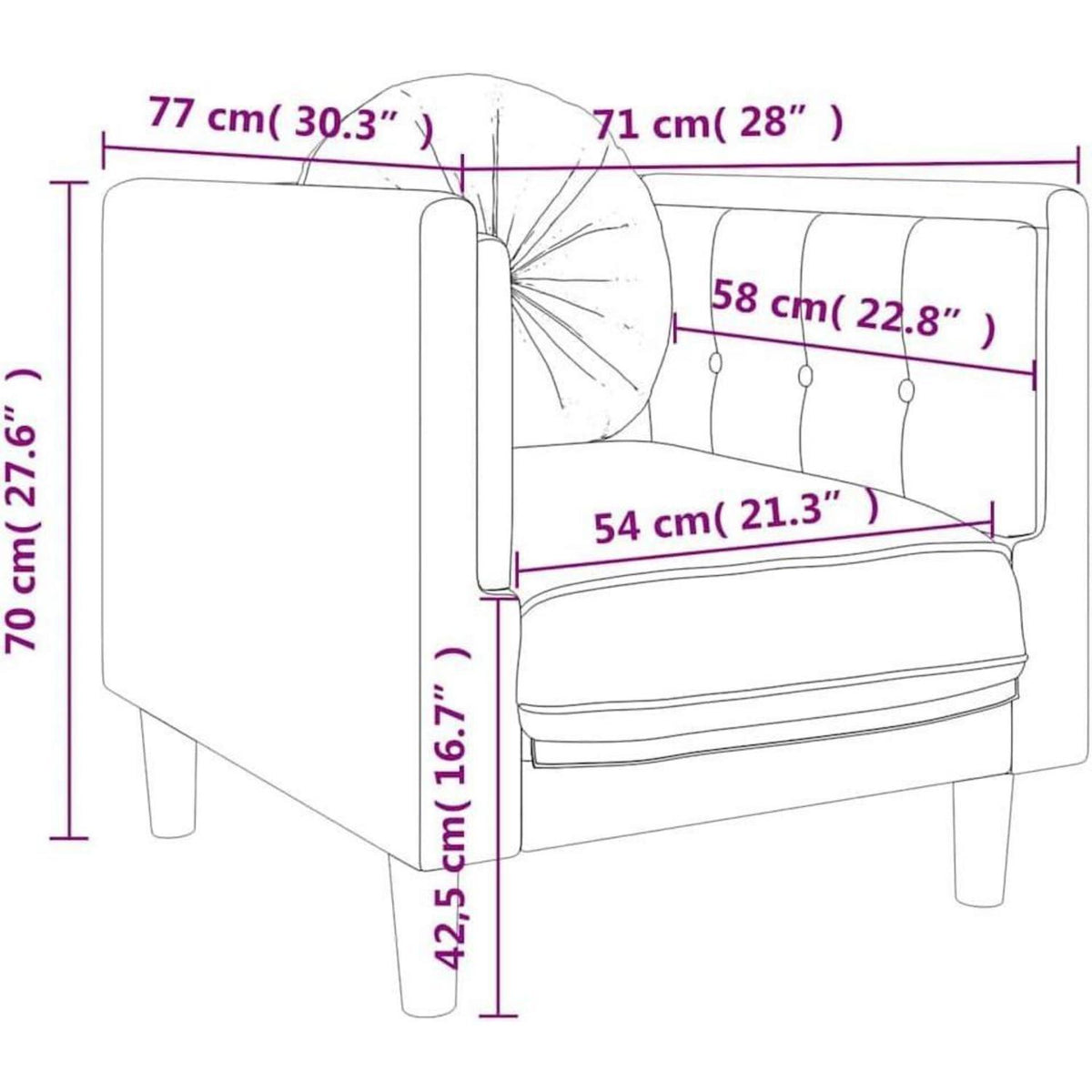 Samt Sofa Blau – Modernes Wohnzimmer Sofa mit Kissen