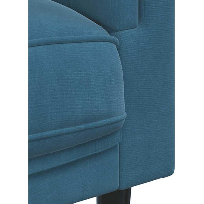 Samt Sofa Blau – Modernes Wohnzimmer Sofa mit Kissen