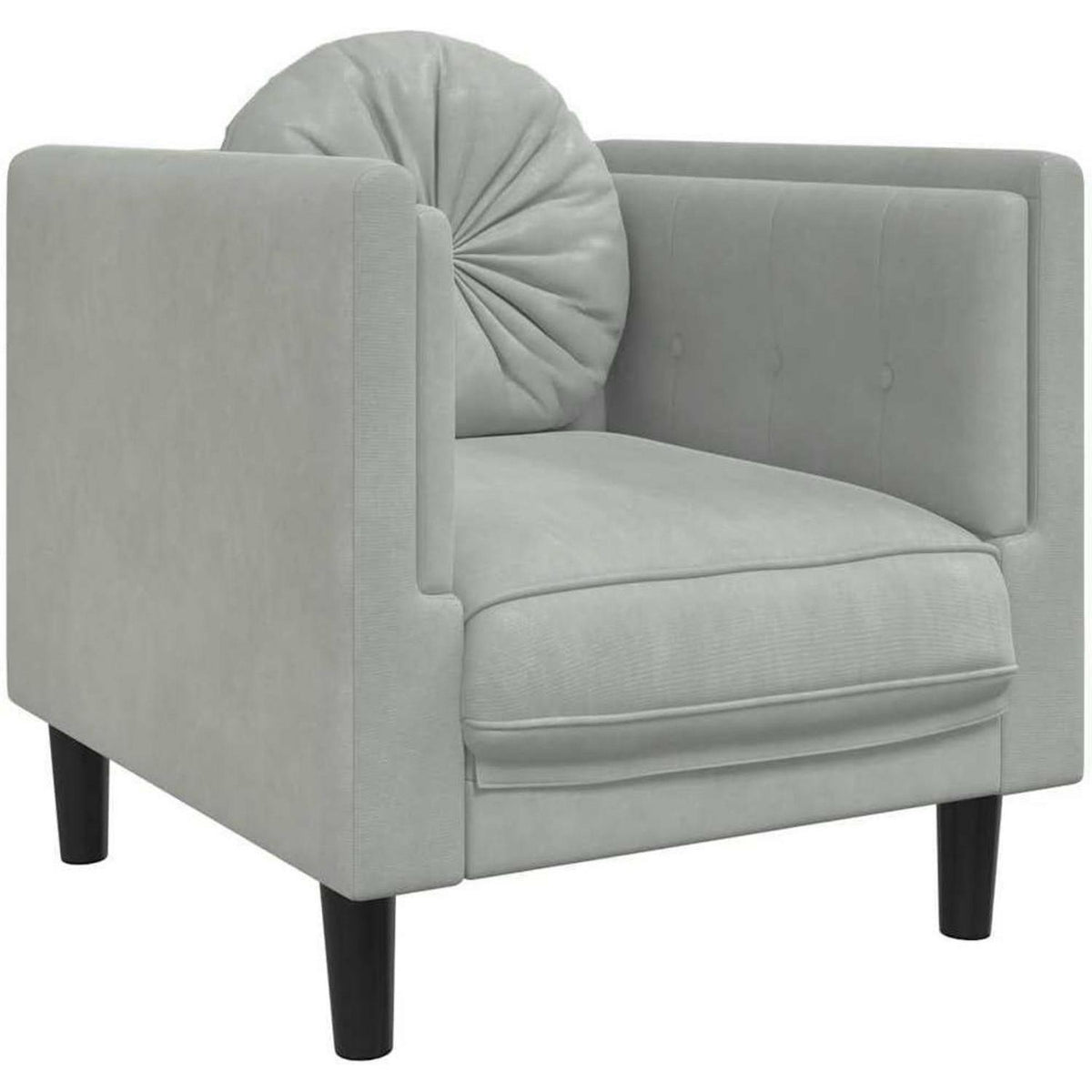 Samt Sofa Modernes Wohnzimmer Sofa Hellgrau 71x77x70cm