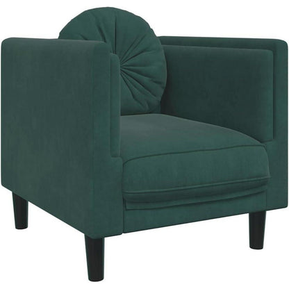 Gepolstertes Samtsofa Dunkelgrün – Modernes Wohnzimmer Sofa