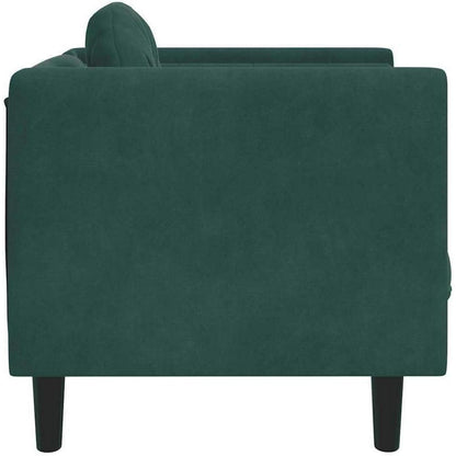 Gepolstertes Samtsofa Dunkelgrün – Modernes Wohnzimmer Sofa